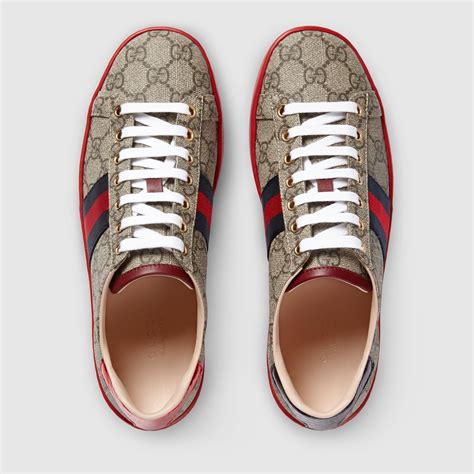 gucci ace sneakers that say sport on the back|Gucci ace gg suede sneakers.